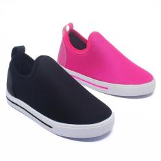 Tênis Infantil Casual Menina Confortável Dia a Dia Kit 2-Feminino