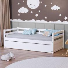 Bicama Infantil Slim Madeira Maciça Branco Housin