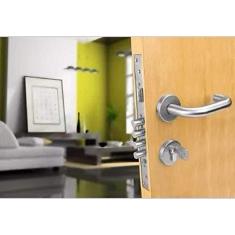 Fechadura Porta 04 Pinos Chave Multiponto Com Maçaneta