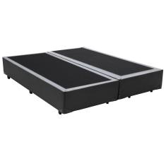 Base Box Blindado King Bipartido AColchoes Sintético Cinza 40x193x203