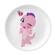 Prato decorativo de porcelana Salver Dinosaur Kingdom Love You