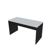 Mesa para Escritório 140cmx60cm 25mm Bramov Móveis Preto/Cinza Cristal