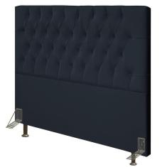 Cabeceira Casal 140Cm Diamante D10 Suede Preto
