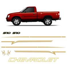 Kit Faixa S10 Rodeio 2001 Adesivo Chevrolet + Emblemas - SPORTINOX