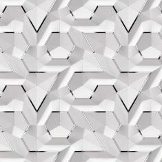 Papel De Parede 3D Hexagano E Triangulo Geometrico Adesivo - LRP