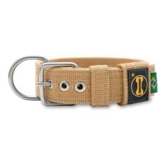 Coleira Cachorro Grande Pitbull Rottweiler Bully - Fit Areia - Amoross