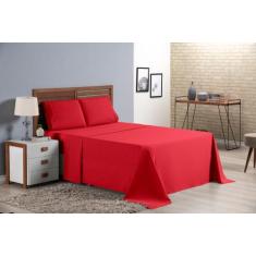 Jogo De Lençol Queen 4 peças 180 Fios percal Com Elástico - Bela Casa 