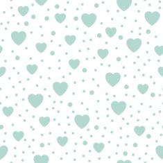 Papel De Parede Adesivo Corações Verde Coração 5m