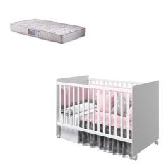 Berço Nacional Mel Branco Acetinado com Colchão Gazin – Reller