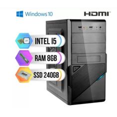 Computador PC CPU Intel Core i5 8GB SSD 240GB Windows 10 HDMI Full HD 