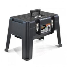 Banqueta Maleta Organizadora Com Compartimento 2Em1 Travas - Arqplast