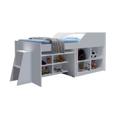 Cama Com Escrivaninha Solteiro Branco Master Gabrielli Móveis