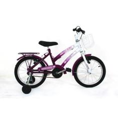 Bicicleta Menina Infantil Aro 16 Completa C/ Cesta Feminina - Wrp