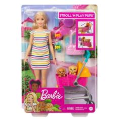 Boneca Barbie Family Carrinho Cachorrinho Mattel - Ghv92