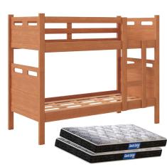 Beliche Jaspe MDF Duas Camas Solteiro 2 Colchões cor: Nature