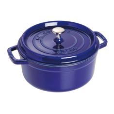 Caçarola Redonda, Ferro Fundido, Azul Marinho, 22 cm, STAUB