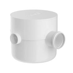 Caixa Sifonada para Grelha Redonda Branca 250x230x75mm