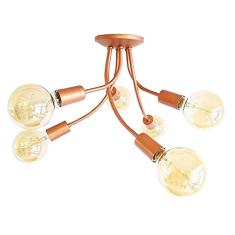 Plafon Aranha Cobre 6 lamp
