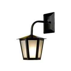 Arandela Ideal Aço Sextavado de Parede L1B Cor Preto