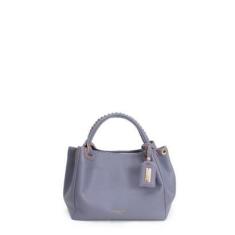 BOLSA FEMININA EM COURO ALÇA DE MÃO VERDE TIFFANY COM LARANJA "SUELY ABELHO"-Feminino