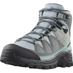Salomon Bota feminina Quest Rove Gore-Tex, impermeável, de camurça para mochila e caminhada, Pedreira/sombra silenciosa/preto, 38