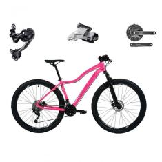 Bicicleta Aro 29 Absolute Hera Feminina Shimano Deore E Altus 27v Hidráulicos Garfo Trava - Rosa Tam.15