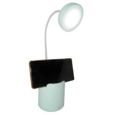 Luminaria de Mesa Abajur Touch Screen Recarregavel LED Suporte Celular