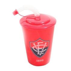 Copo 3D Com Canudo 450Ml - Vitória - Mileno
