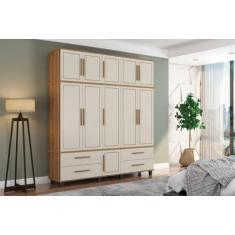 Roupeiro / Guarda Roupas HOU Triplex 5 Portas + 4 Gavetas Com Cabideir