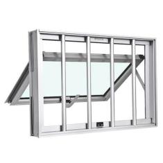 Janela Maxiar De Banheiro Grade  50X50 Cor Aluminio - Esquadrias Brasi