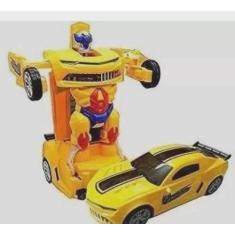 Camaro Transformes Carro Robô Carrinho Som Luzes Brinquedo . - fun gam