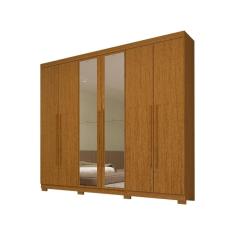 Guarda Roupa Casal 6 Portas 100% Mdf Com Espelho Nubia Acp Móveis Cinamomo
