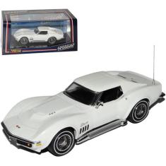 Miniatura Chevrolet Corvette Coupe 1969 Escala 1/43, Branco