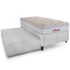 Bicama de Solteiro Herval Atlanta com Cama Auxiliar de Molas, 52x88x188 cm