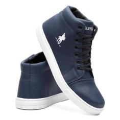 Tênis Polo Masculino Botinha Casual Cano Alto Masculino Leve Dia Dia-Masculino