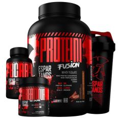 Kit Whey Protein Isolado Fusion + Bcaa + Creatina Monohidratada 100% Pura + Copo - Combo Suplementos-Unissex