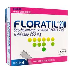 Probiótico Floratil 200mg 4 envelopes de 1g 4 Envelopes