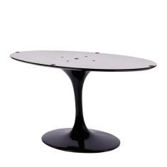 Base Mesa Saarinen Tulip Jantar Oval - Preta