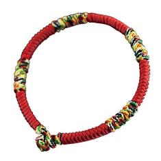 MuYiYi11 Pulseira de corda de cinco cores feita à mão, pulseira vermelha, pulseira de pulso para casal