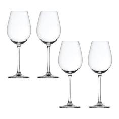 Conjunto De 4 Taças Para Vinho Branco Em Vidro Cristalino Salute Spieg
