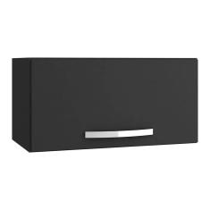 Armário Aéreo para Cozinha 60cm Porta Basculante Vitória Preto - Montanaris Decor