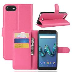 Capa para Wiko Tommy 3 Carteira de Couro Flip Capa para Wiko Tommy 3 Capa de proteção de telefone A capa com design simplificado