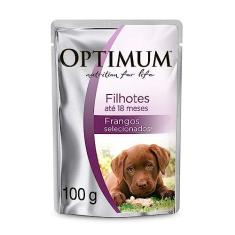 Ração Úmida Optimum Sachê para Cães Filhotes Frango 100 g
