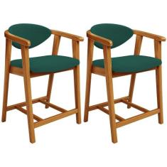 Kit 02 Banquetas Baixa Para Cozinha Sala Jantar Bancada Cecília L02 Bo