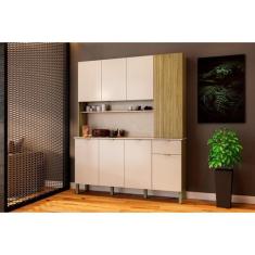 Armário para Cozinha 8 Portas 1 Gaveta Slow - Kits Paraná