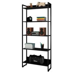 Estante 5 Prateleiras Studio Industrial Preto  Mpozenato - Mpozenato -