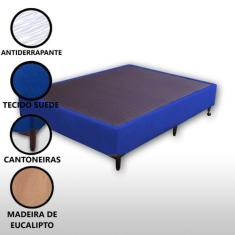 Base Box Solteiro Padrão Suede Liso (0,88 x 1,88 m) Com 37 cm de altur