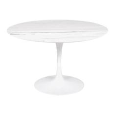 Mesa Saarinen Redonda Espírito Santo 100cm - Base Branca - mgsaarinen