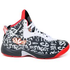 Tenis De Basquete Infinity Cinza Com Laranja