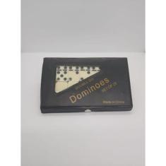 Jogo De Dominó De Osso Profissional 28 Peças Com Estojo De Maleta Com 